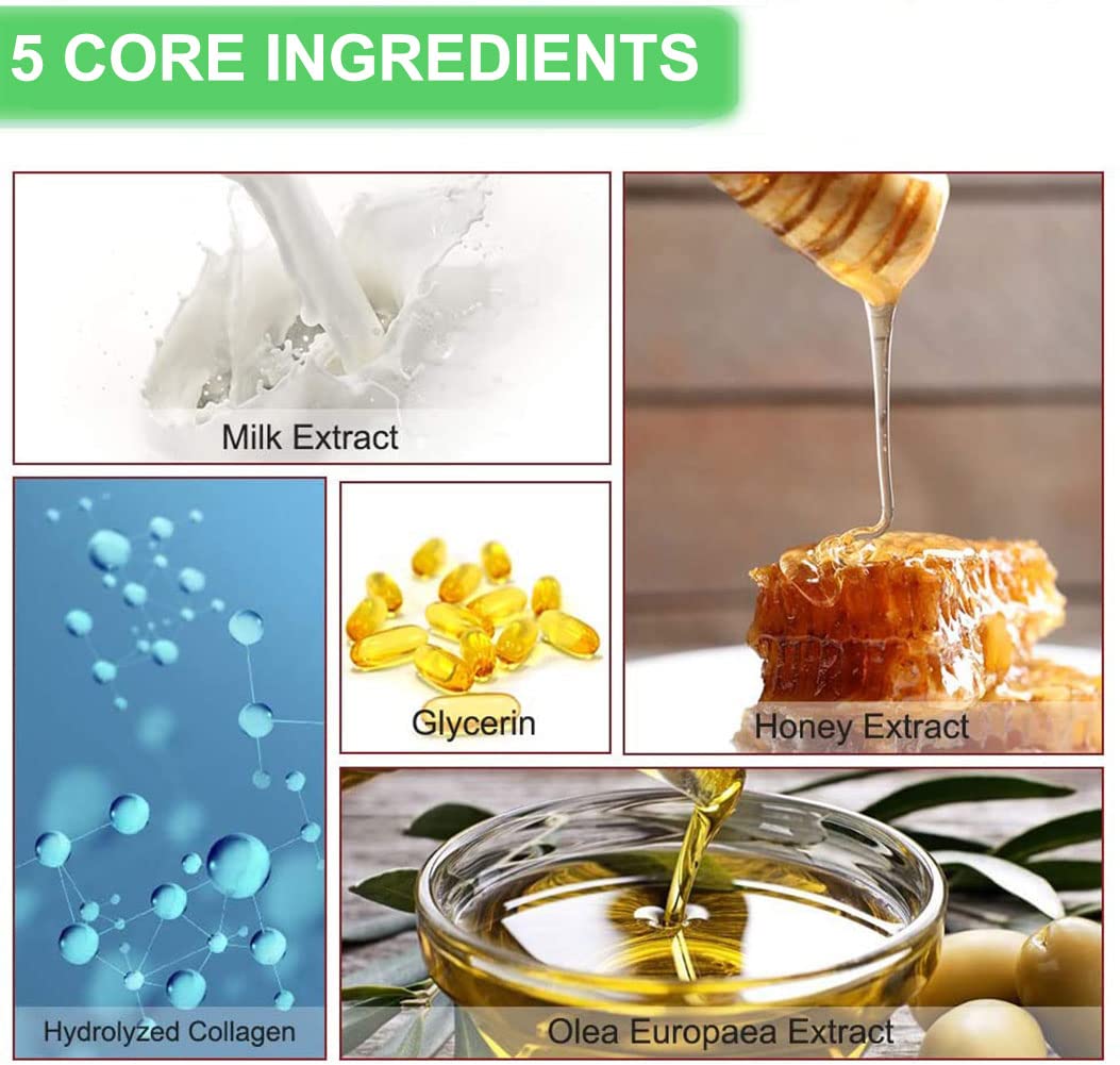 5 paia di guanti idratanti, maschere per mani esfolianti, cura delle mani morbida, per mani secche e screpolate (miele latte)