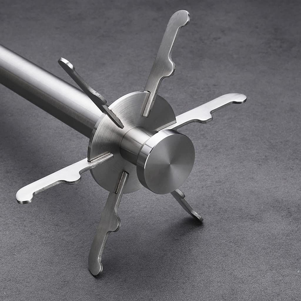 Edelstahl Küchenhelfer Halter 360 Grad drehbar mit 6 Haken zum Aufhängen von Löffeln