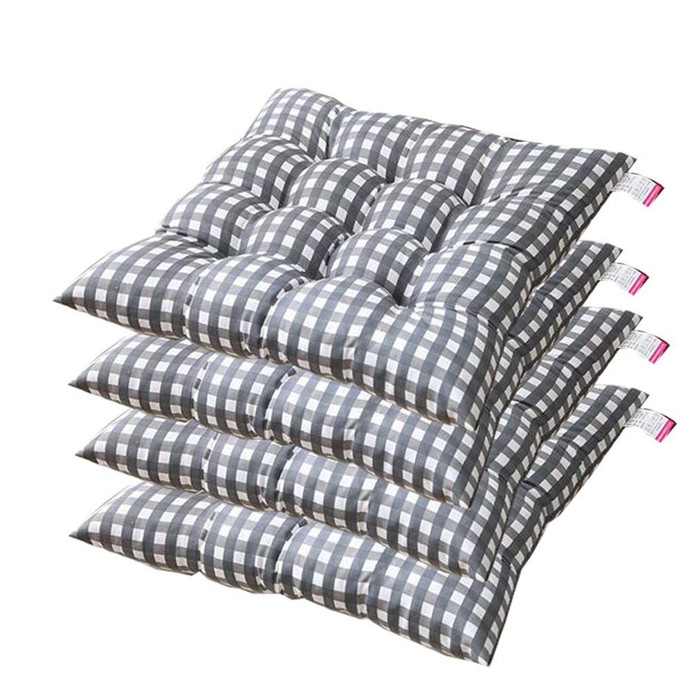 AGDLLYD Set de 4 Cojines de Asiento cojín de Silla 40x40x7cm para Interior y Exterior - Modelo 2019 - Muchos Colores - Acolchado Grueso/cojín de Suelo