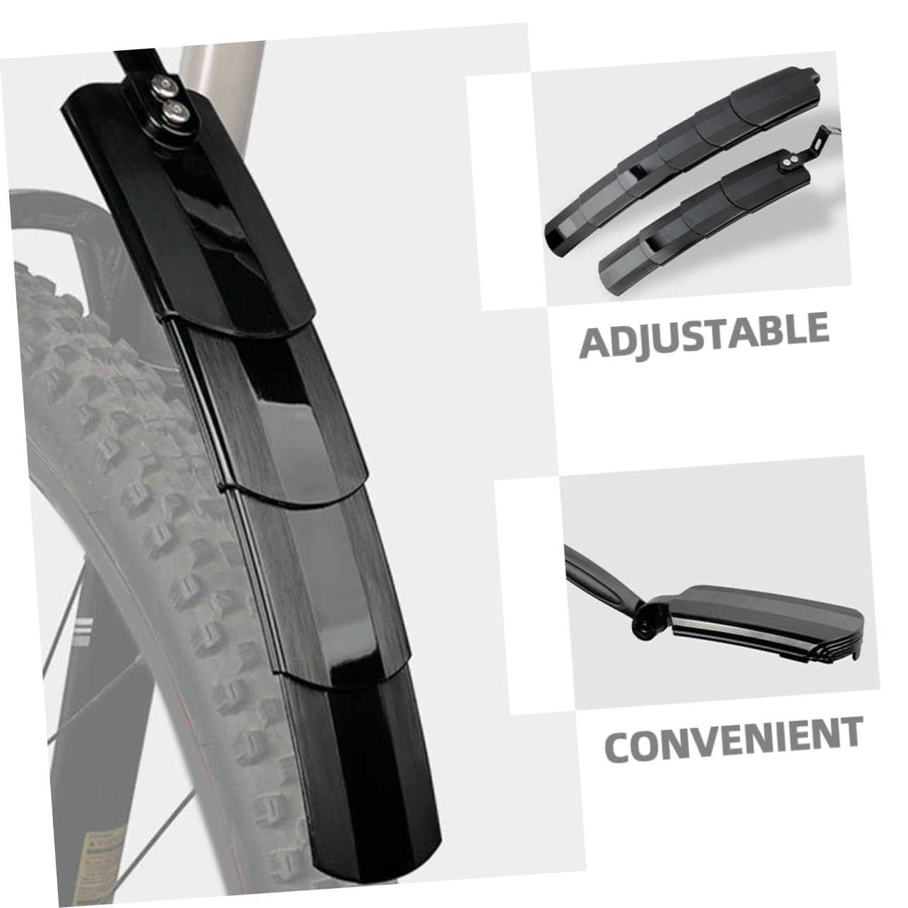 1 Juego Guardabarros para Bicicleta Mudguard Práctico y Portátil para y Ciclismo Instalación y Limpieza Accesorio para Exterior