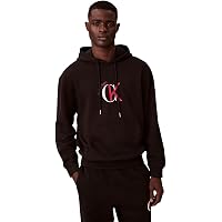 Calvin Klein Uomo Felpa con Cappuccio Terry Graphic con Tasca a Marsupio