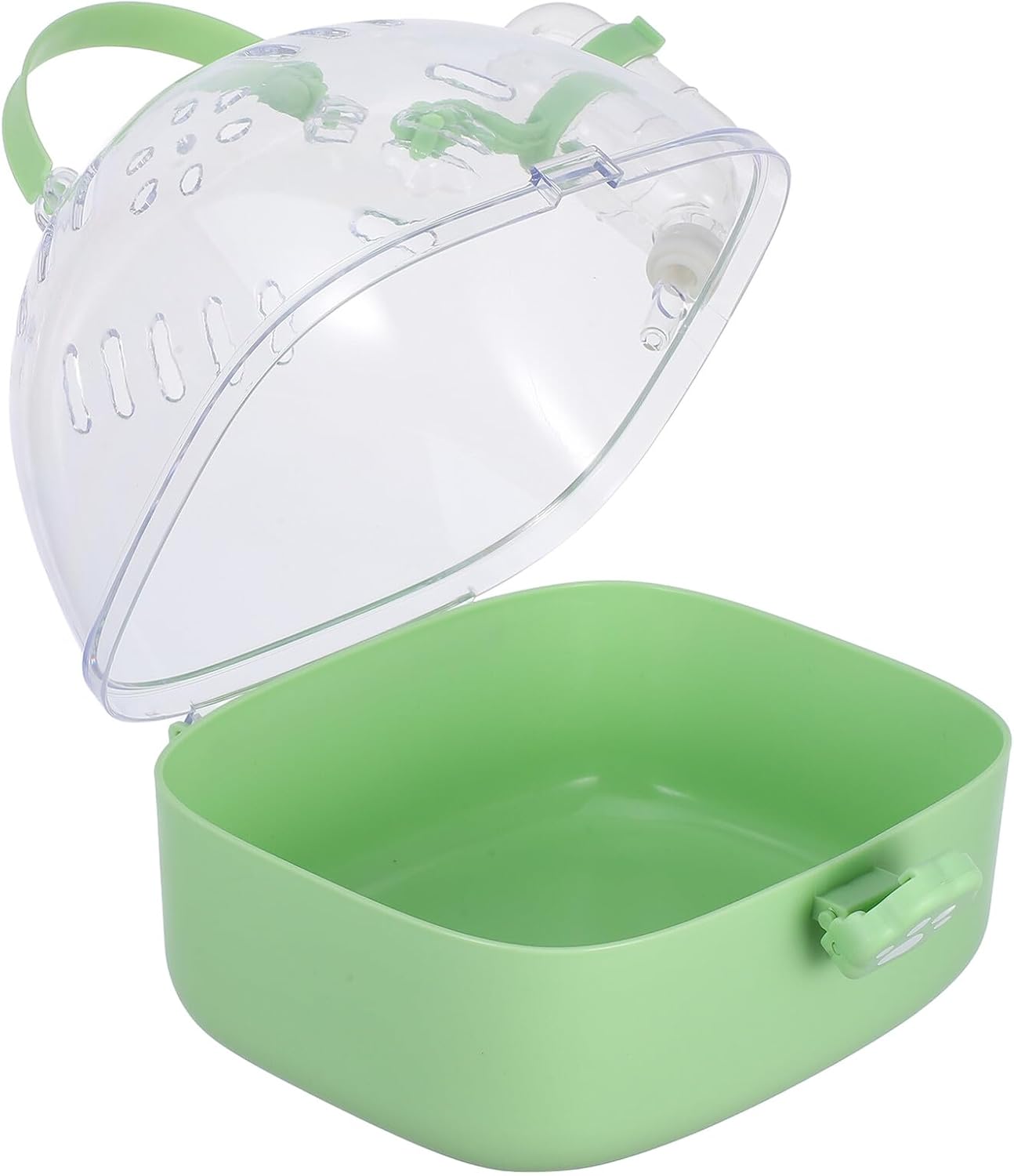 Portable Small Pet Carrier with Water Bottle, Avocado Green Travel Cage for Hamsters, Guinea Pigs, Chinchillas, Rabbits – Lightweight Outdoor Critter Carrier for Small Animals