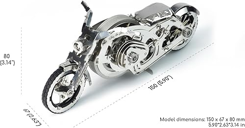 Miniatura 2 de Time for Machine - Chrome Rider - Rompecabezas mecánico 3D para adultos, kit de modelo mecánico para autoensamblaje, modelo de bicicleta