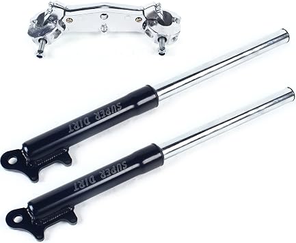 19Front Fork Shock Absorber 49cc 2 Stroke Front Shock Suspension Mini Bike Forks Pit Bike Forks Small Triple Tree Fork