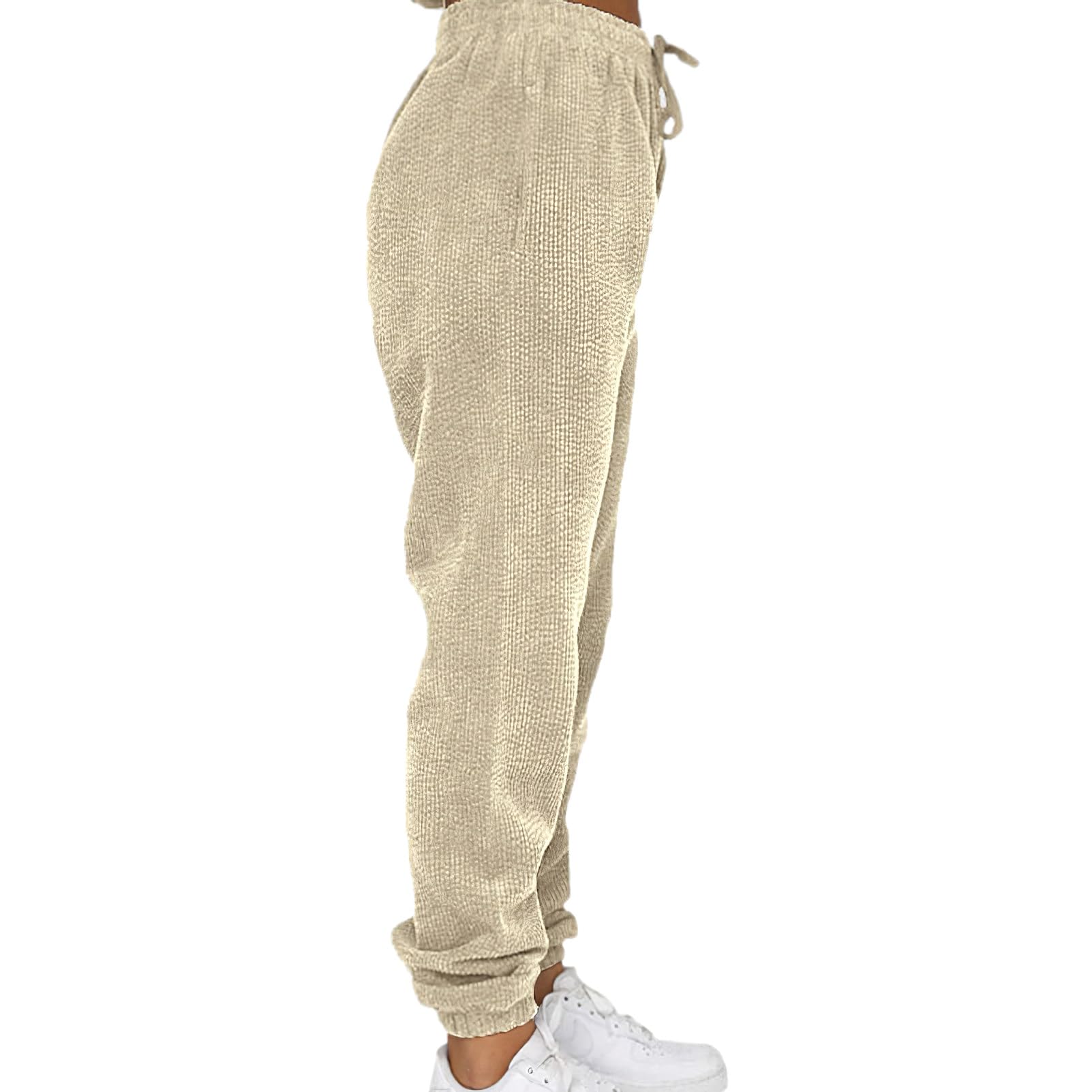 Damen Cord 2 Teiliger Trainingsanzug Jogginganzug Herbst Winter Flauschige Freizeitkleidung Set