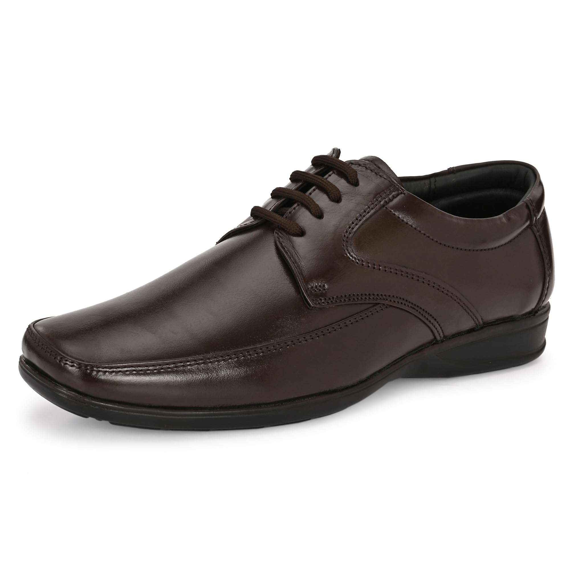 mens 4083 Blue Leather Men's Formal Shoes | Genuine Leather Upper with Cushioned Footbed | Sleek & Stylish Design for Office & Formal Wear Lace-up design | Durable Anti-Skid Sole-image-15