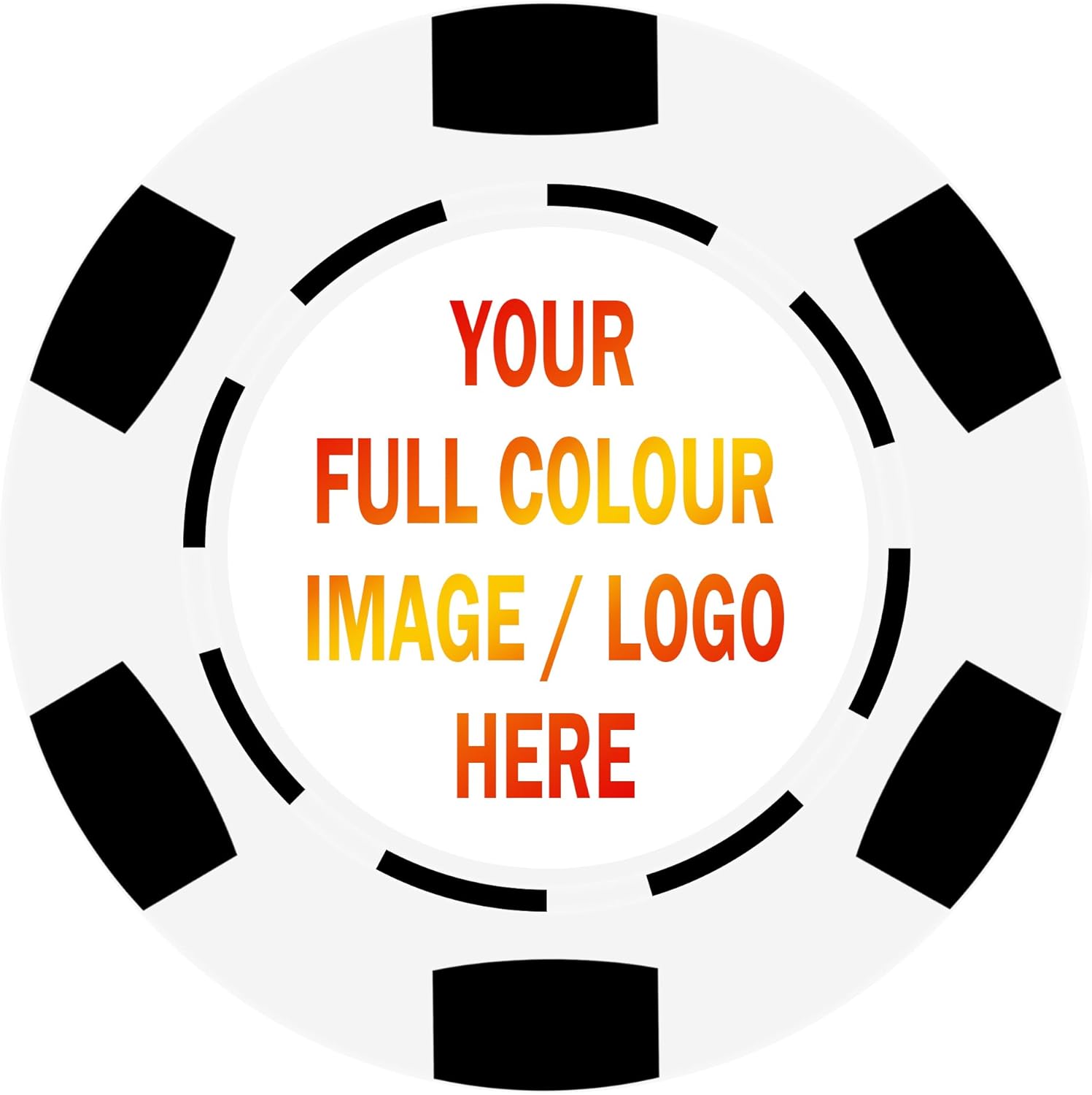 100 Custom Plastic Chips,HD Full Color Printing,Upload Your Images or Text,Good for Poker Games,Corporate Events,Fundraisers,Party,9 Colors