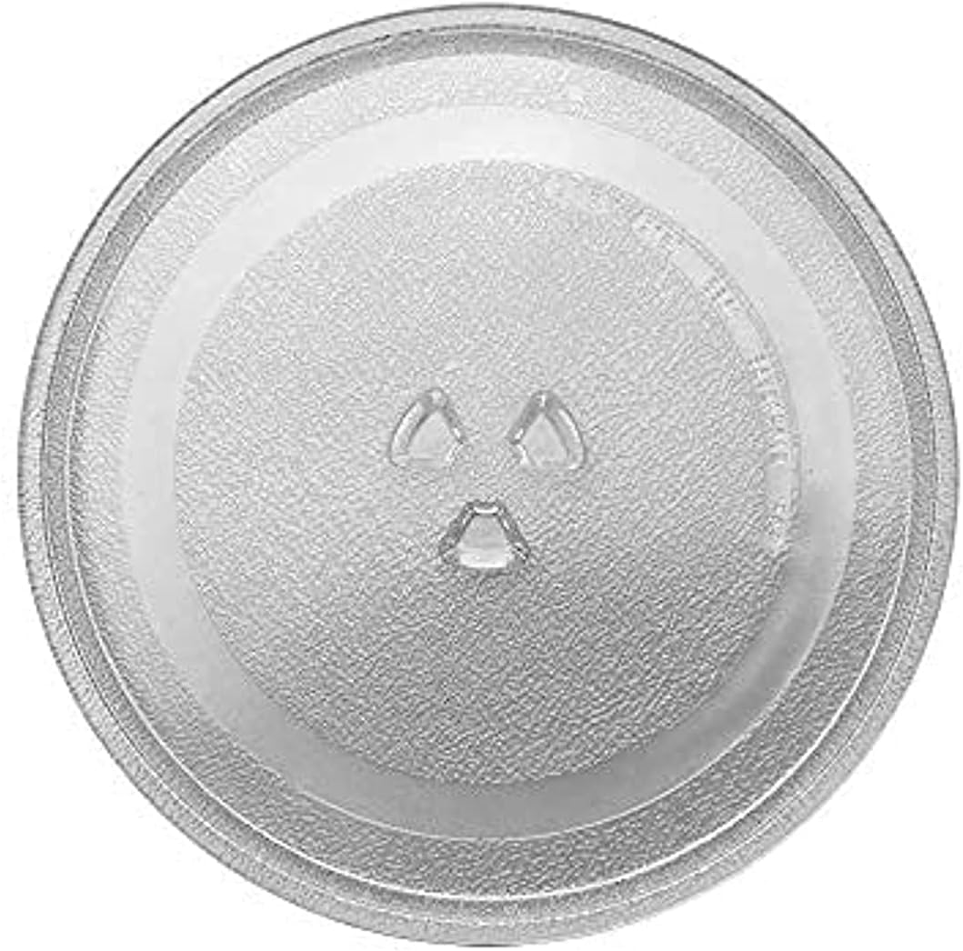 Small Glass Microwave Plate - Replacement Turntable Plate for Small Microwaves 9.6 inch / 24.5cm
