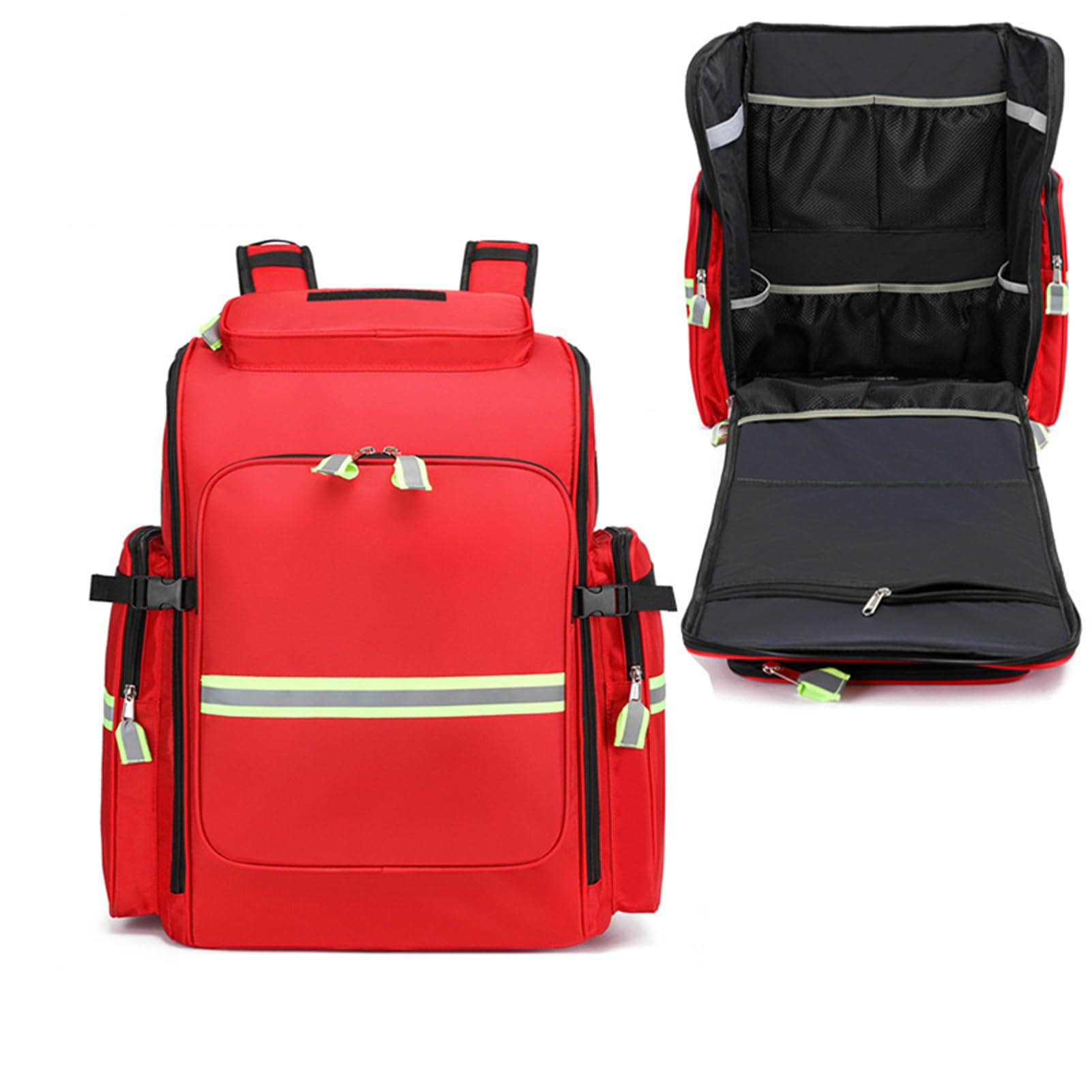 Zaino di Pronto Soccorso Vuoto, Borsa di Primo Soccorso, Scomparti Multipli, Borsa di Pronto Soccorso Vuota con Divisori per Casa, Auto, Viaggio, Campeggio, Escursionismo (Solo Borsa)