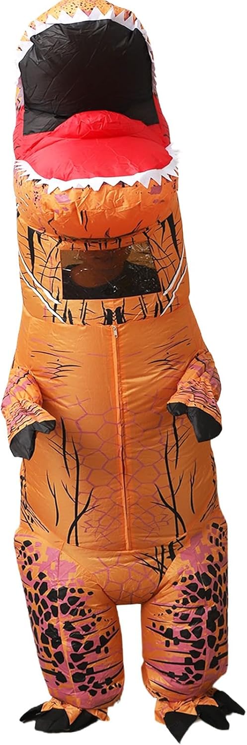 Inflatable Dinosaur Costume for Adult and Kid,Blow Up Dinosaur Costume for Halloween Cosplay Party,Fancy T-rex Costume Outfit - Image 7
