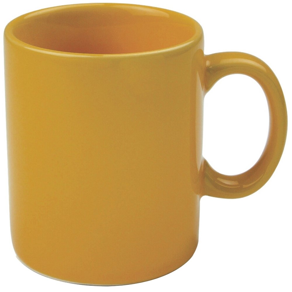 Omni Ware Teaz Cafe Gold Stoneware 11 Ounce Classic Coffee Mug, Set Of 4