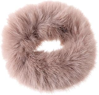 OMICE - Fascia elastica per capelli da donna, con coniglio in finto visone