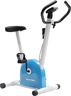 Bicicleta Ergométrica Mile Fitness Vertical com Monitor 5 Funções, Ajuste de Altura, Regulagem de Resistência, Azul e Branca - Produto 4 mais recomendado com 4.1 estrelas