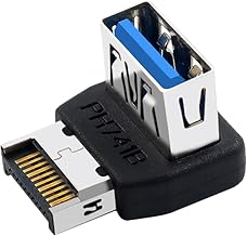 USB 3.1 to Adapter - 90 Degree Front Panel Connector|Motherboard Header Converter Alloy Black, for PC Build Computer Case Modding Boys Women Youth Girls Teens DIY Projects