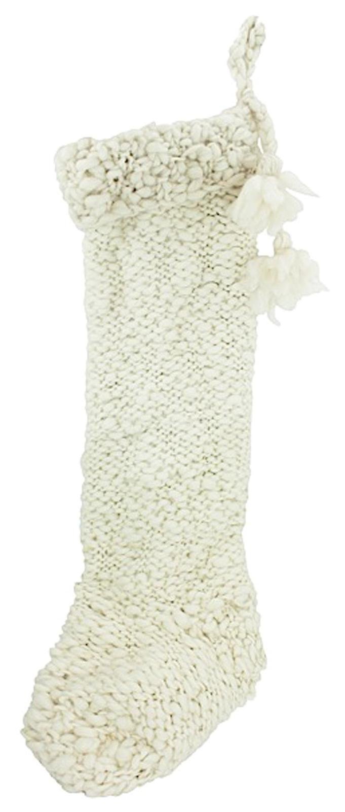 TIBETAN COLLECTION White Santas Sock Stocking, 1 EA