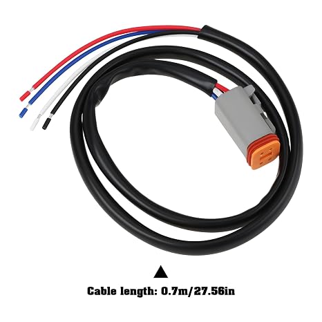1pc 4 Pin Motorcycle LED Connector Plug Wiring Harness DT06-4S 0.7m Compatible with Harley-Davidson Compatible with Hella