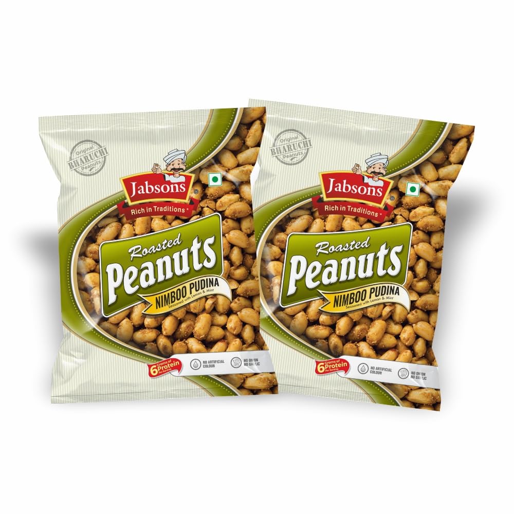Jabsons Roasted Peanuts Nimboo Pudina |140 g | (Pack of 2) | Roasted| Non-Fried| Gluten free|Healthy Ready to Eat Snacks|Jumbo Bharuchi Clay Roasted Peanut|Flavoured Peanuts| Moongphali Dana (B0DCJX5VQC) Amazon Price History, Amazon Price Tracker