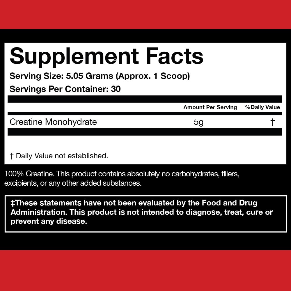 ATHLEAN-X X-CREATINE Pure Micronized Creatine Monohydrate Powder - Supports Muscle Strength, Power, and Recovery - Gluten-Free, Non-GMO, Performance Enhancing Supplement (30 Servings) — Amazon image 5