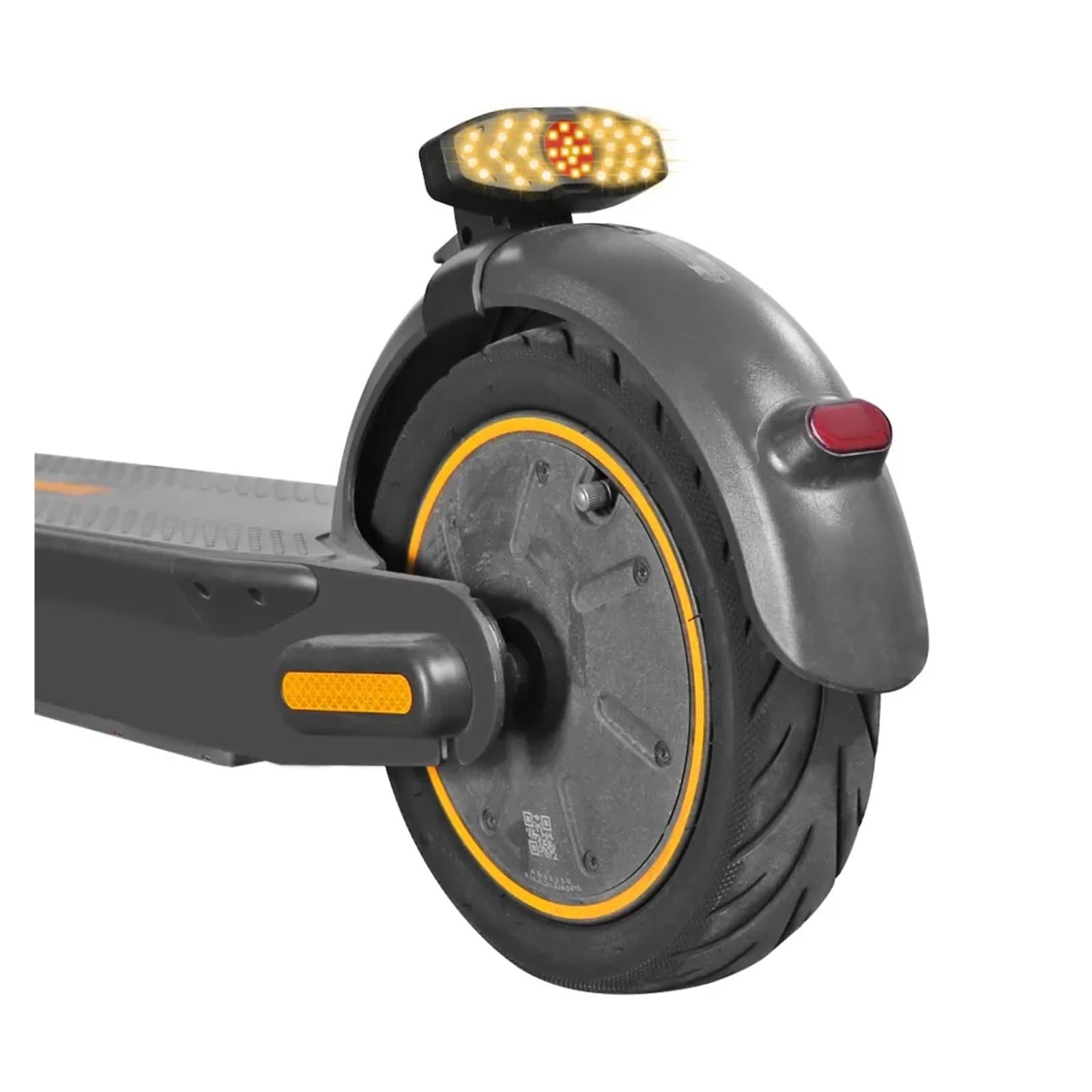 Fanale Posteriore Lampeggiante con clacson, Luce for Scooter Elettrico, Ricaricabile Tramite USB, Compatibile con Ninebot Max G30, indicatori di direzione Posteriori, Telecomando(Black)