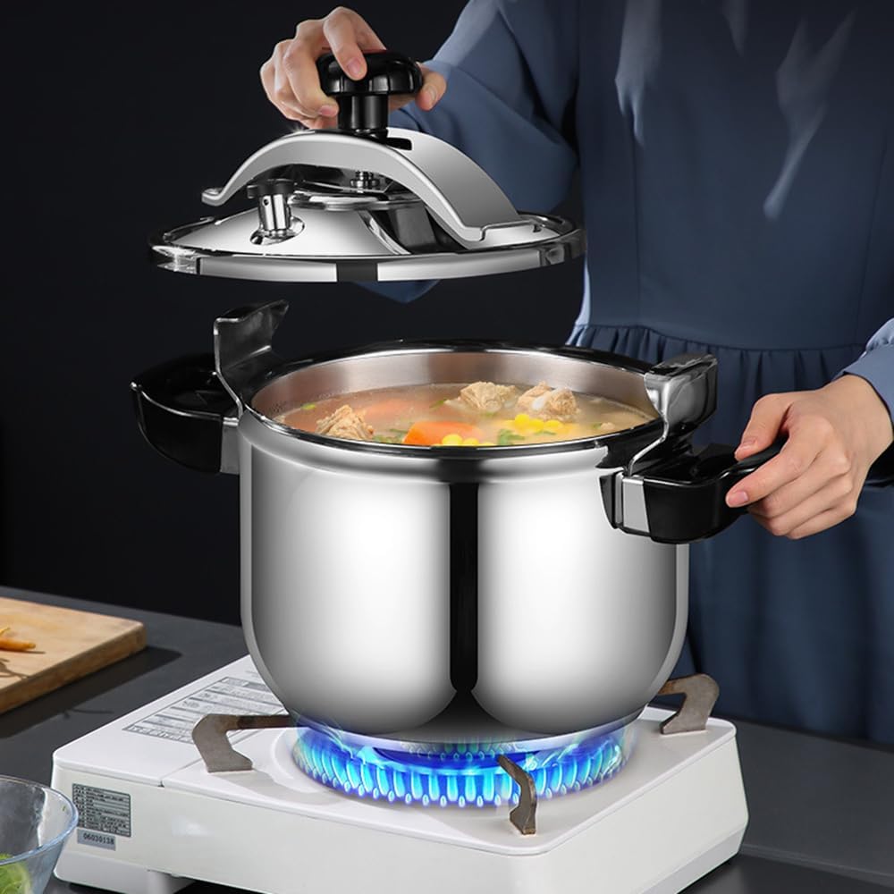 26L Commercial Explosion-Proof Pressure Cooker Large Capacity 304 Stainless Steel High Pressure Cooking Pot for Restaurant Household Kitchen
