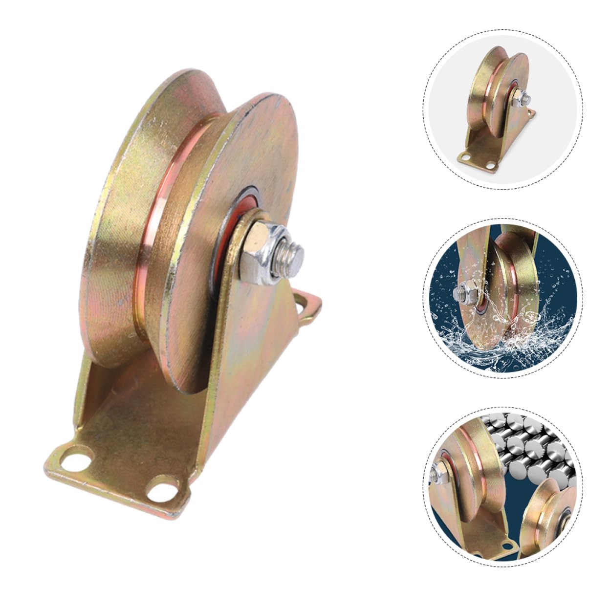 ABOOFAN Cable Pulley Wheel Heavy Duty Traction Pulley for Lifting Systems Smooth Operation Construction Versatile for Industrial Commercial Use