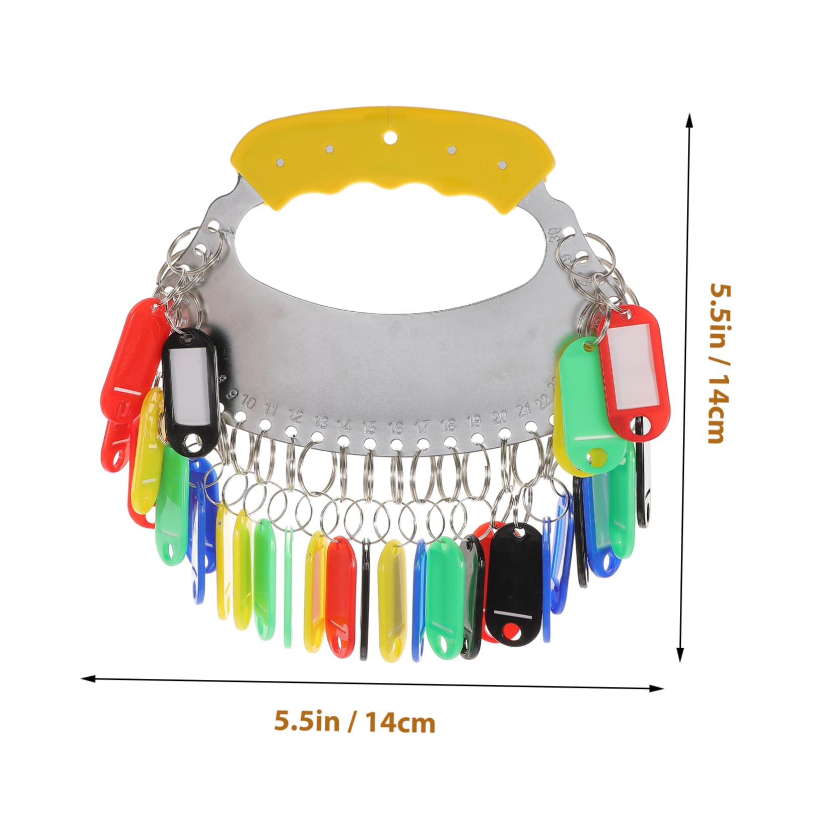 Veemoon Key Tag Holder Keyring Plate for Household Organize Keys Efficiently Metal Ring Time-Saving