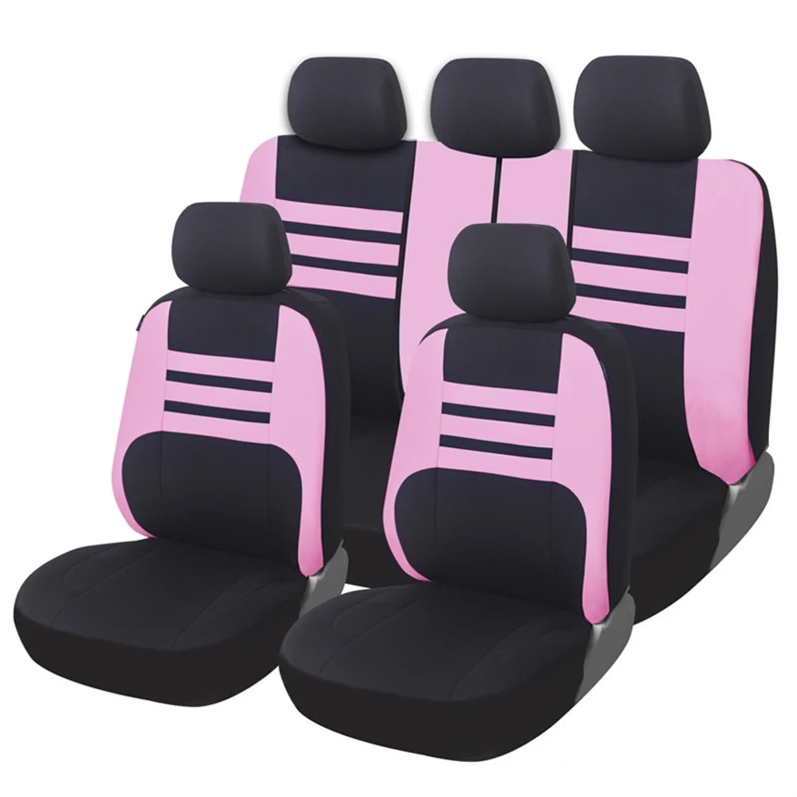 Nakładka Na Siedzenie Pokrowce na siedzenia samochodowe,pełne zestawy,styl sportowy,wielokolorowe,ochraniacze na siedzenia samochodowe,akcesoria samochodowe(Pink)