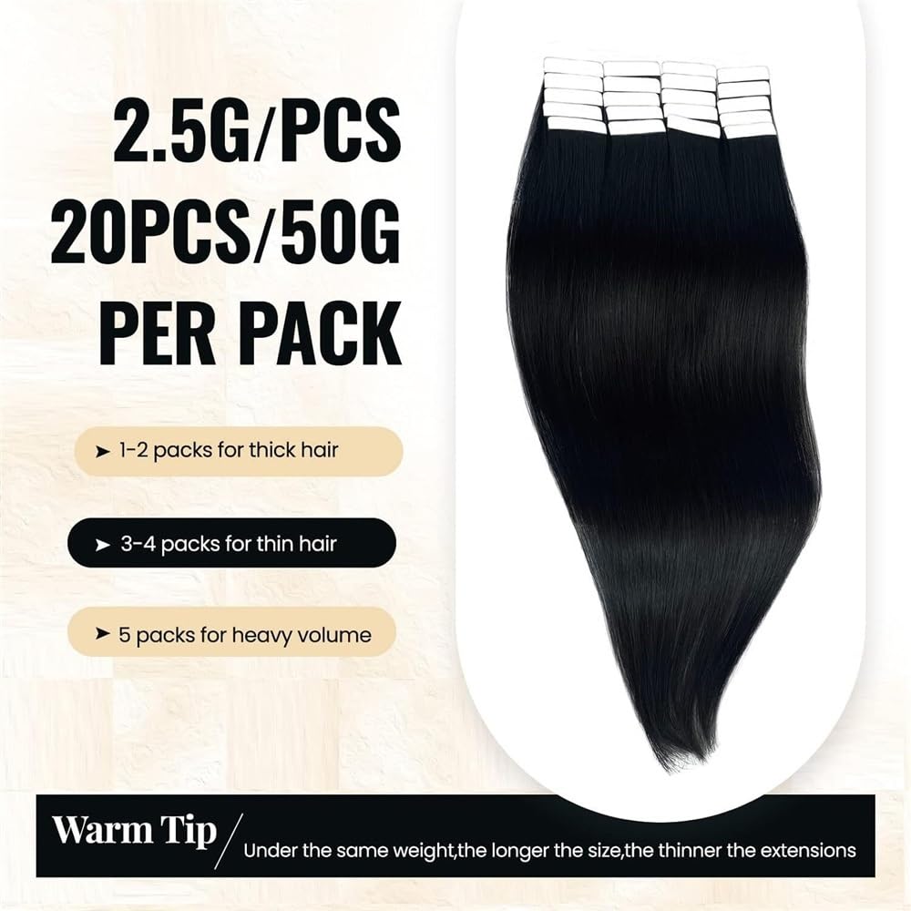 Extensiones Cabello Extensiones de cabello humano con cinta adhesiva de 40,6 a 26.0 in de largo, cinta recta en extensiones, 1.76 oz, 20 unidades, cinta de pelo Remy brasileño invisible sin costuras E