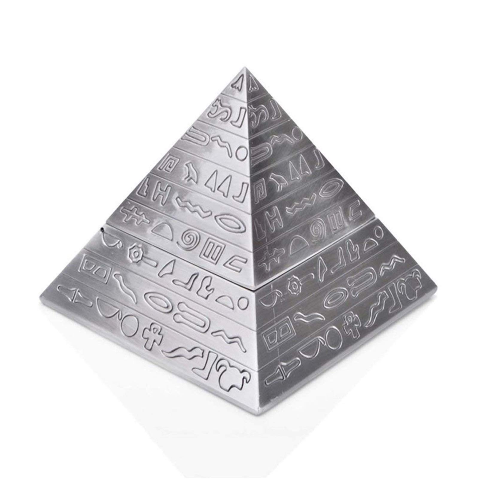 CAIMEI Cigarette Butt Bucket Funny Outdoor Pyramid Metal Ashtray Wrought Iron Ashtray Outdoor with Lid Smokeless Ash Trays Covered Windproof Smell Proof Ashtrays for outside Patio Home Odorless Office