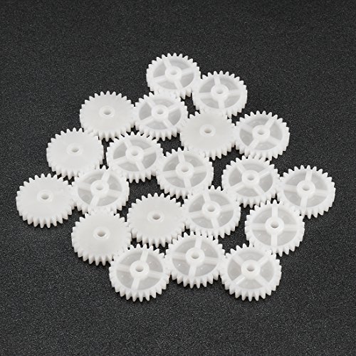 Image of uxcell 20pcs Plastic Gears 26 Teeth Model 262A Reduction Gear Plastic Worm Gears for RC Car Robot Motor
