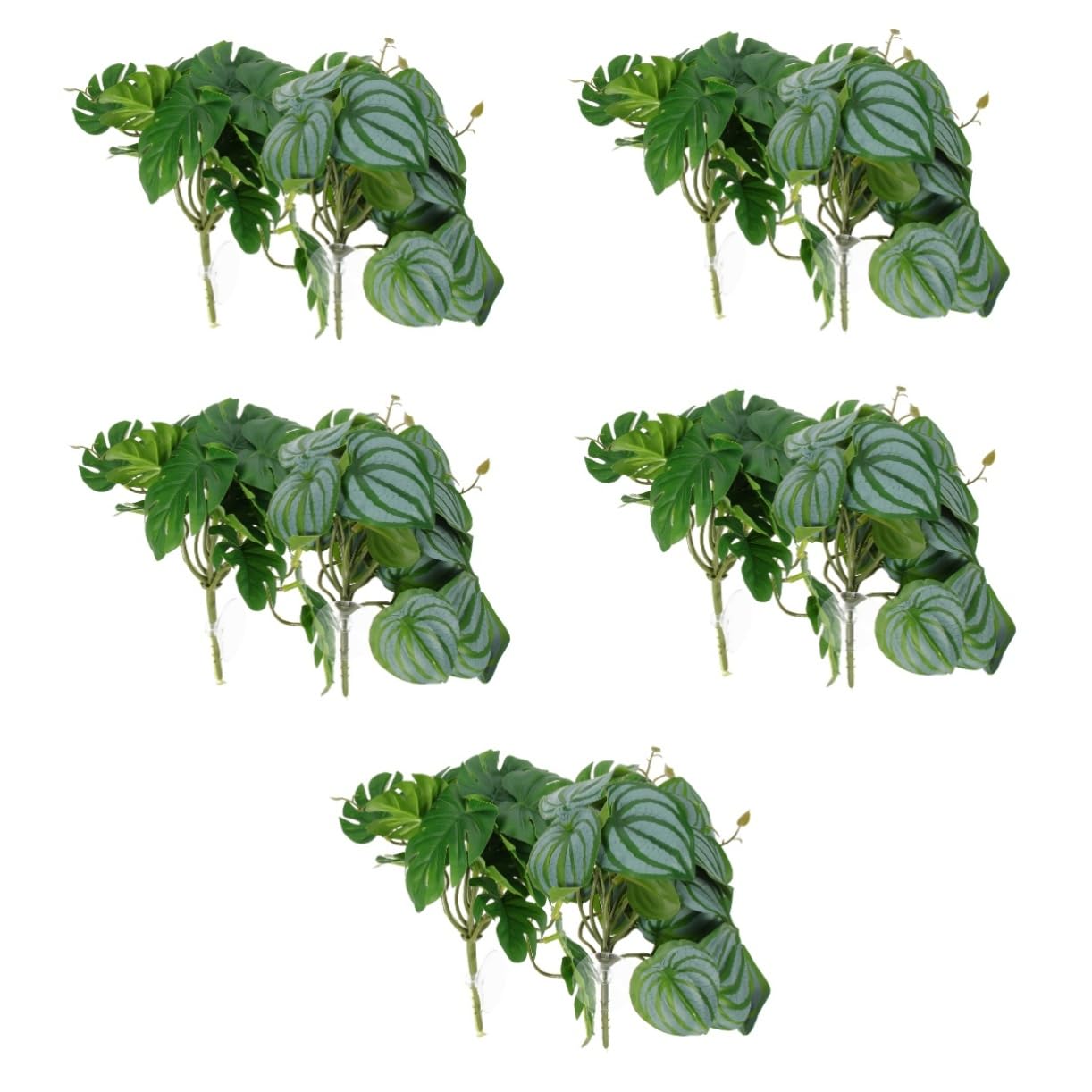 Happyyami 10piezas Plantas Decorativas Artificiales para Terrario De Reptiles Simuladas De Alta Realidad para Acuarios y Hábitats De Mascotas Decoración Natural para Peceras y Espacios