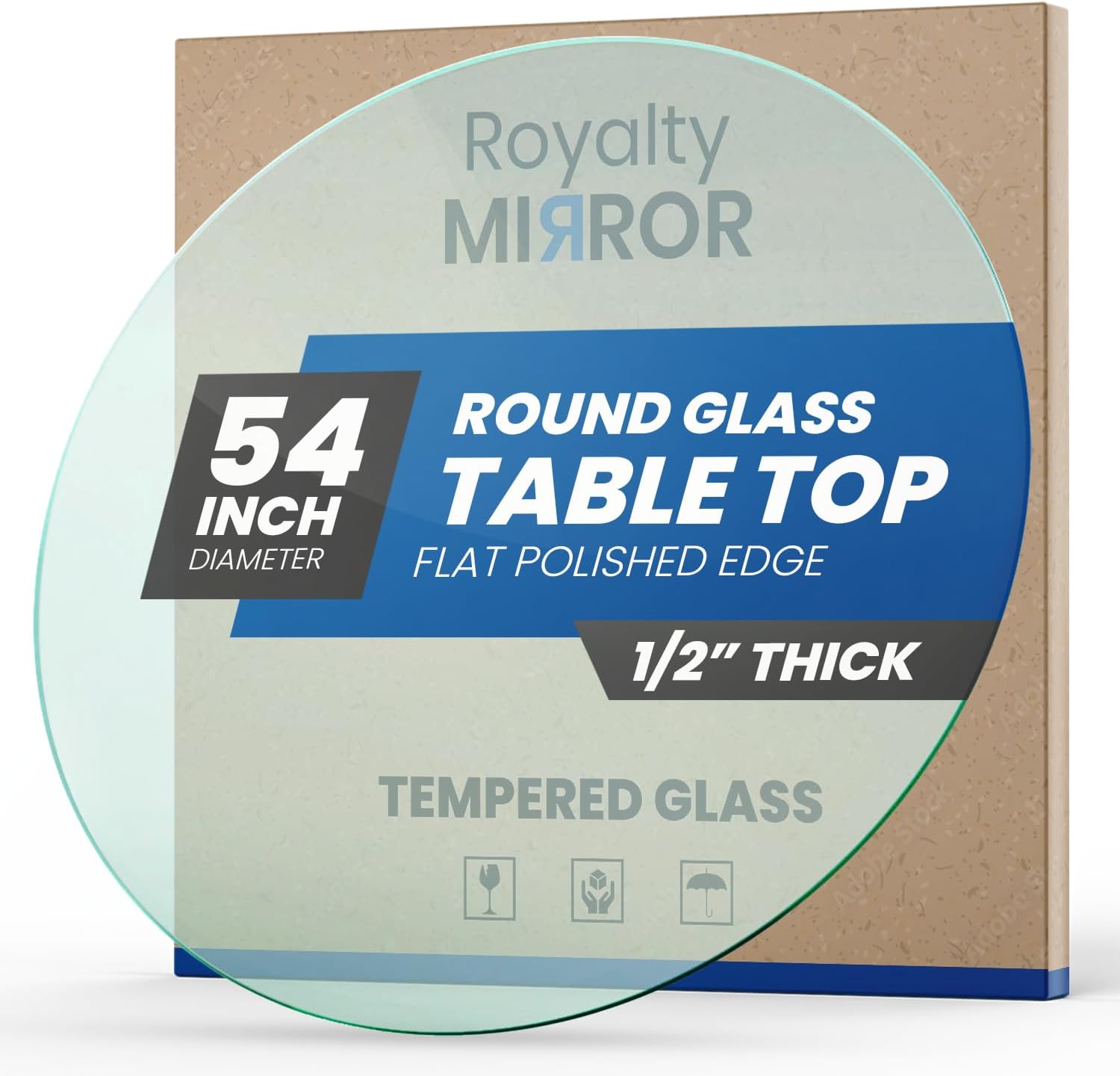 Royalty 54" Round Tempered Glass Table Top