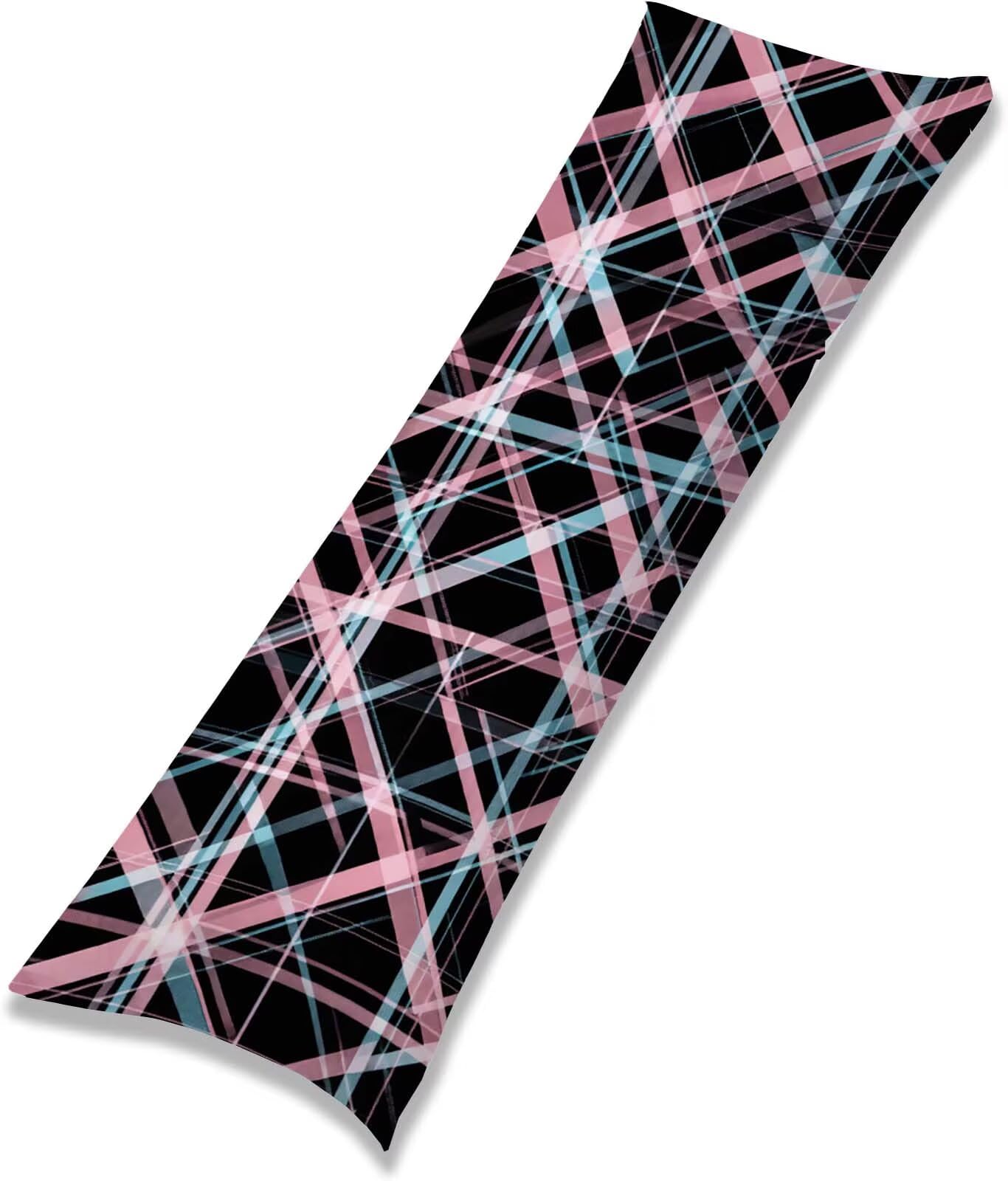 Rosa-6 Federe Cuscino Letto 55 x 160 cm, Grande Cuscini per Divano Lino, | Doppia Faccia Stampa, Astratto Fodera per Cuscino Decorativa, con Cerniera, Cuscino per Dormire Sul Fianco j-132