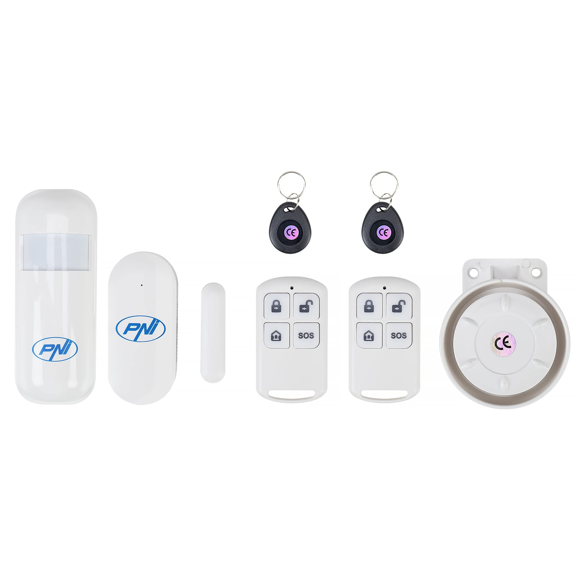 Sistema di allarme senza fili PNI SafeHouse HS600 Wifi GSM 4G, supporta 90 zone wireless e 3 zone cablate, compatibile con l'applicazione Tuya Smart, avviso SMS, chiamata vocale, notifica telefonica