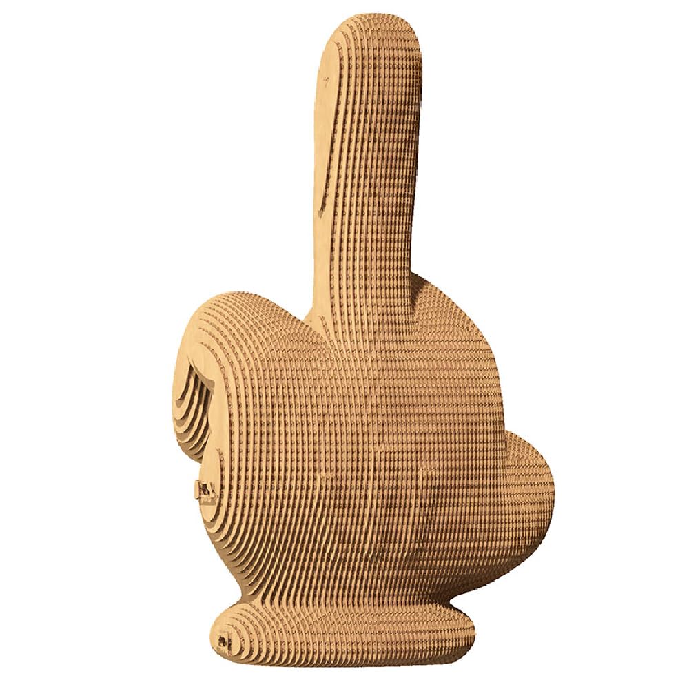 CARTONIC 3D Puzzle Set, Middle Finger, Cardboard 3D Puzzle, The Cardboard Turns into a Figure in Relief, All Ages