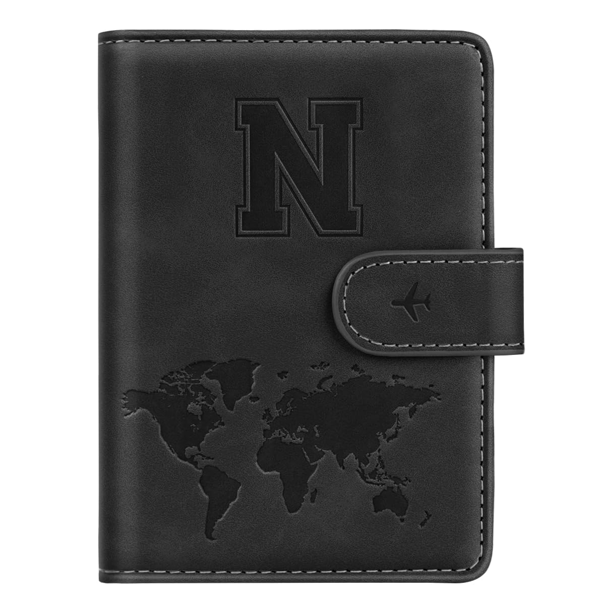 Passport Holder Wallet Cover Personalized Letter A-Z Travel Wallet RFID Blocking Passport Cover Wallet Case for Travel Passport Book Holders for Women