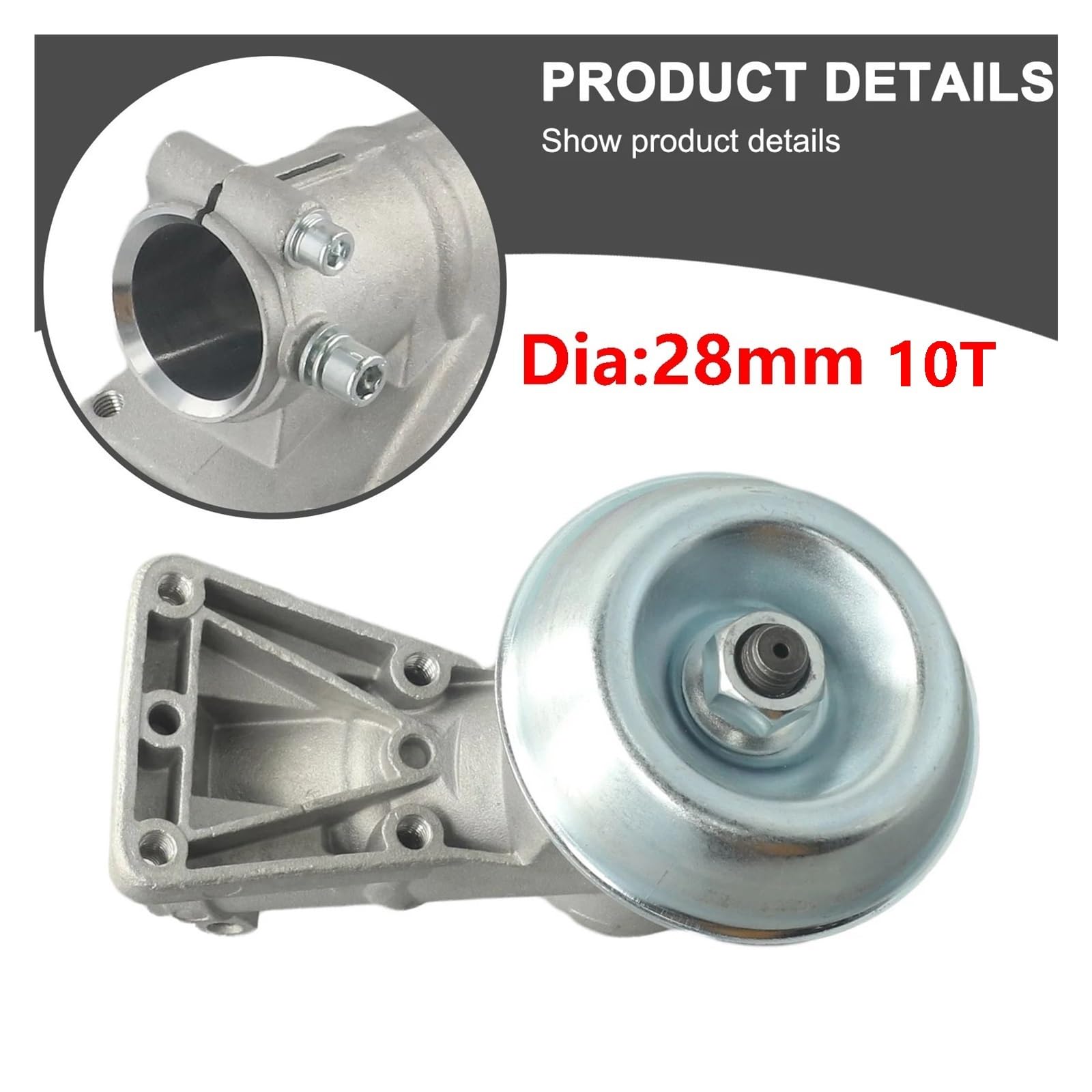 Desbrozadora Desbrozadora Cabezal De Engranaje Conjunto De Cabezal De Caja De Cambios Piezas De Repuesto 28mm 10T, Compatible Con Oleo, EM780, Piezas De Herramientas Eléctricas De Jardín