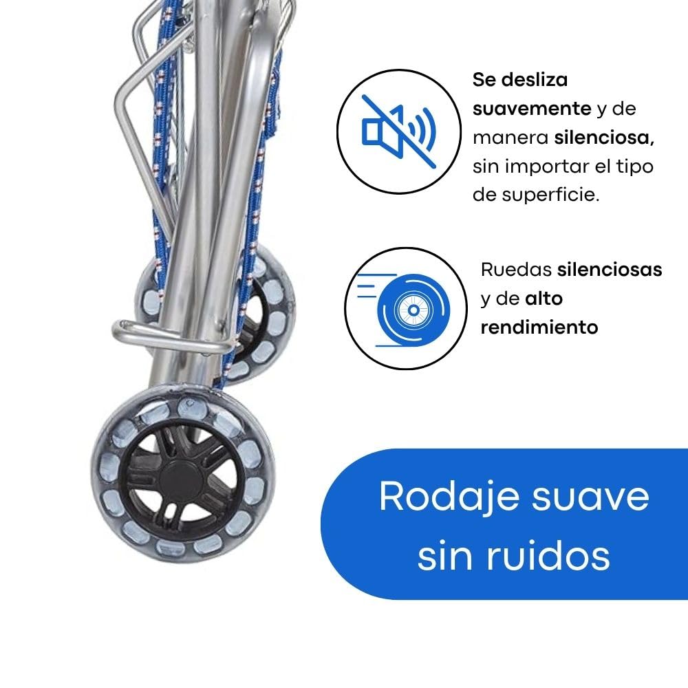Portamaletas Devesa. 110-M - Carro portamalet pleg r/pvc ac niq 110-m devesa