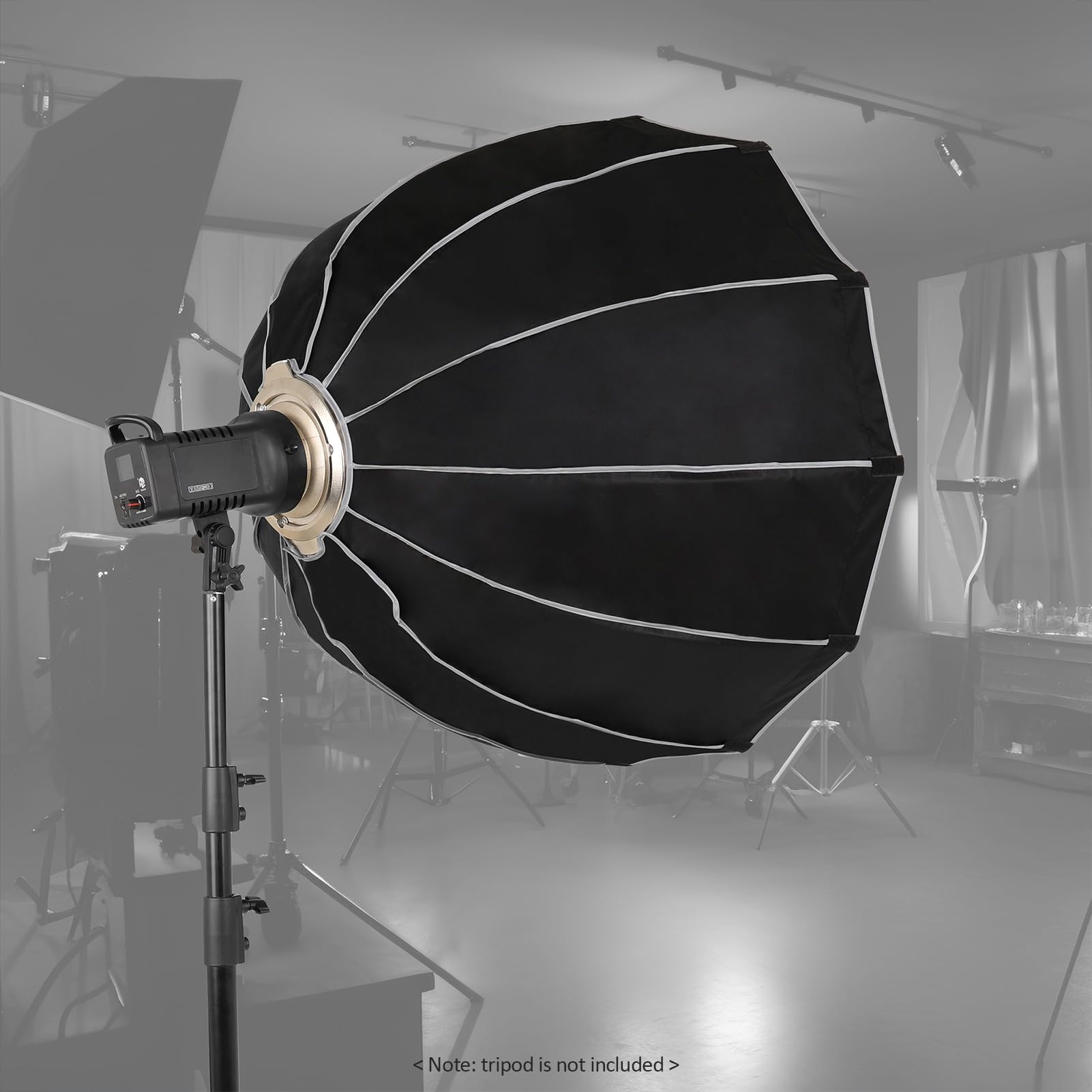 Domary Paraboliczny Softbox Składany Softbox Parasol Szybkozłączka Dyfuzor światła 60 Cm 12 Prętów Mocowanie Siatka o Strukturze Plastra Miodu Biały Dyfuzor Torba do (120cm)
