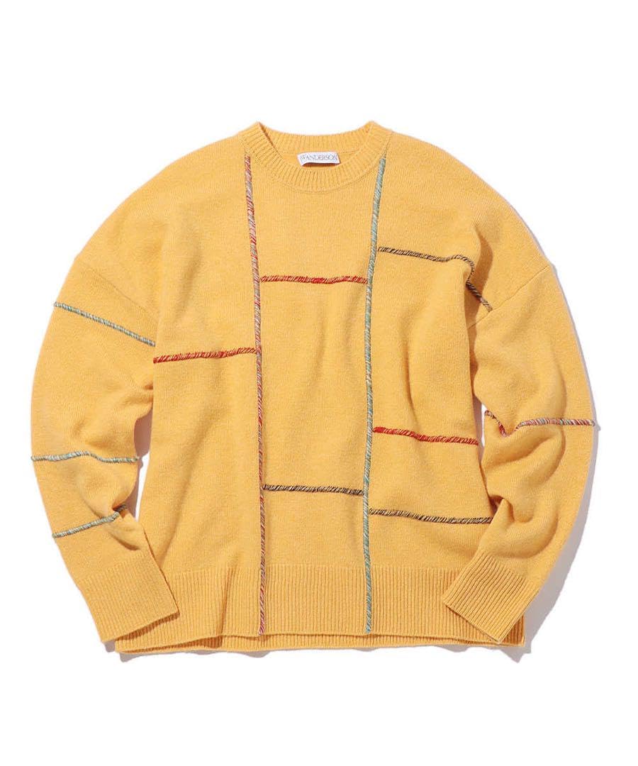 Amazon.co.jp: タグ付春ニットJ.W.ANDERSONカシミヤウールクルーネック 