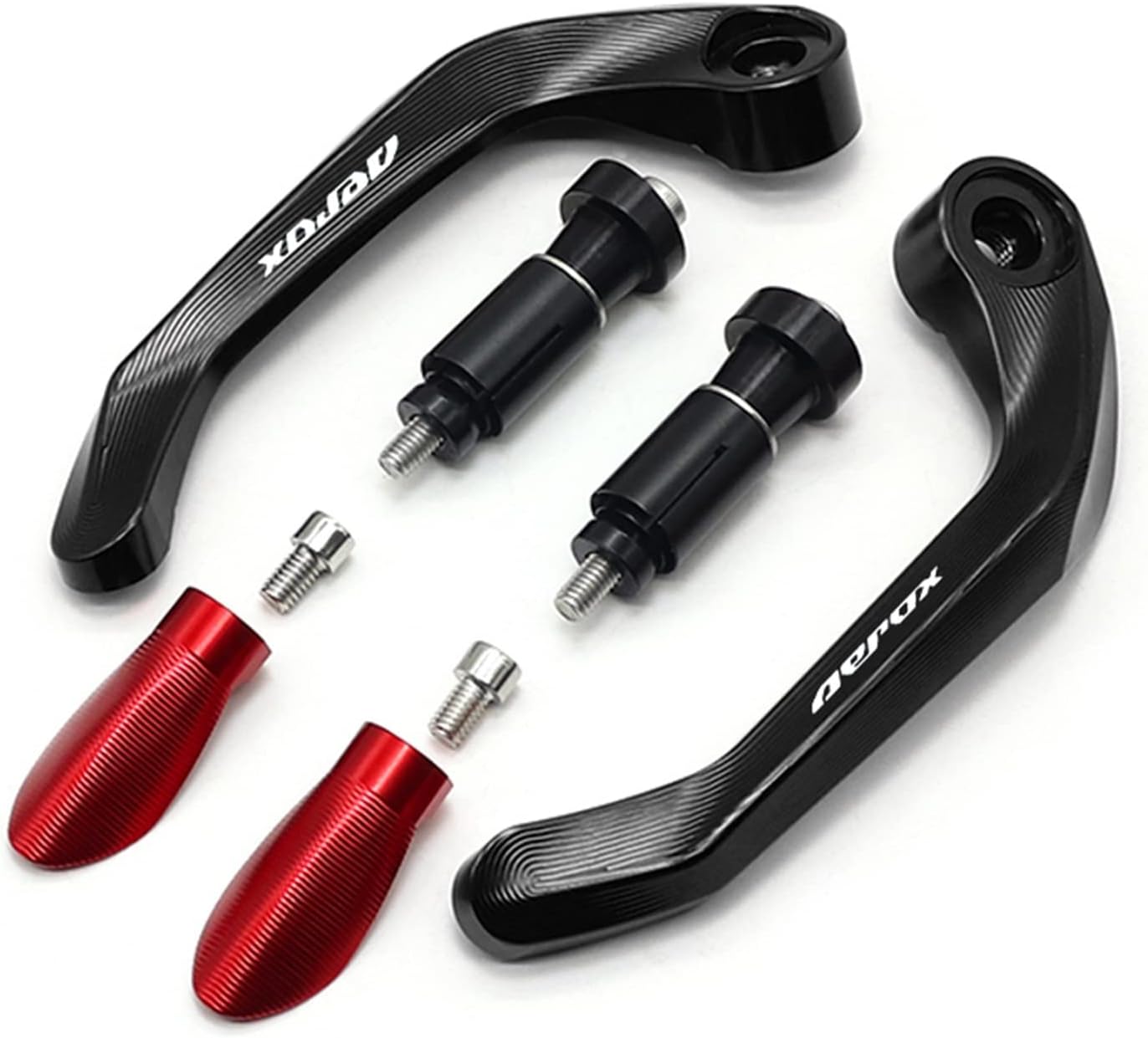 for AEROX Force SMAX 155 Fall Protection Device Accessories Universal Motorcycle Scooter 22mm Handlebar End Handguard Bow (Color : Red, Size : AEROX)