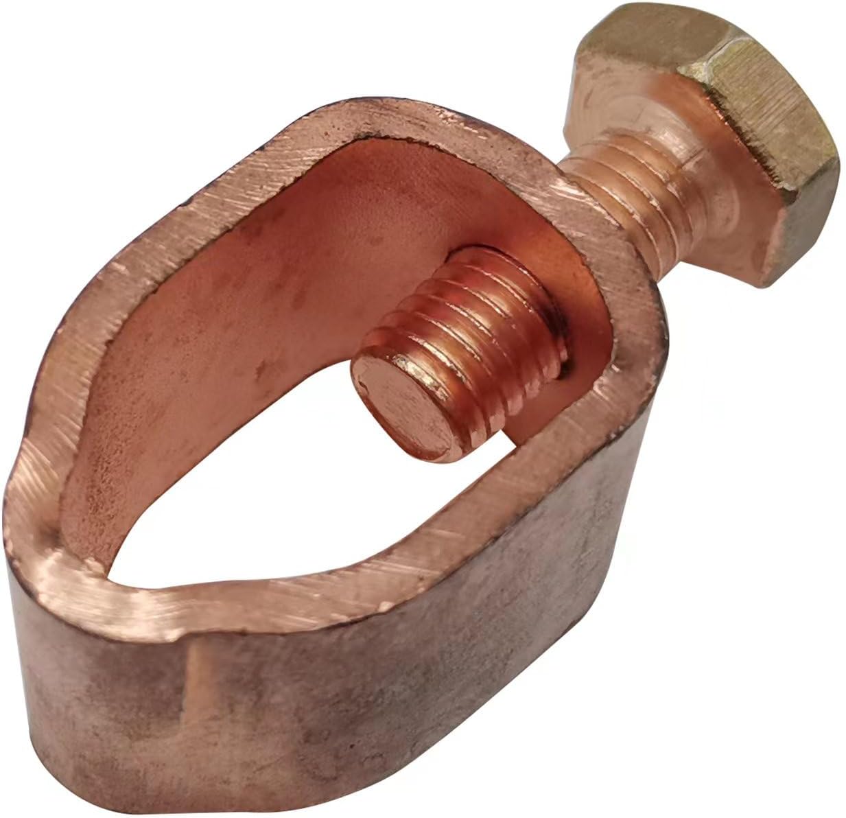 Copper Ground Rod Clamps Grounding Clamp Direct Burial 5/8 inch (50, Copper Plated Steel Clamp 5/8'')
