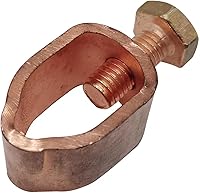 Vista 6 de Abrazaderas de varilla de tierra de cobre Abrazaderas de entierro directo 5/8 pulgadas (2, abrazadera de aleación de cobre 5/8 '')