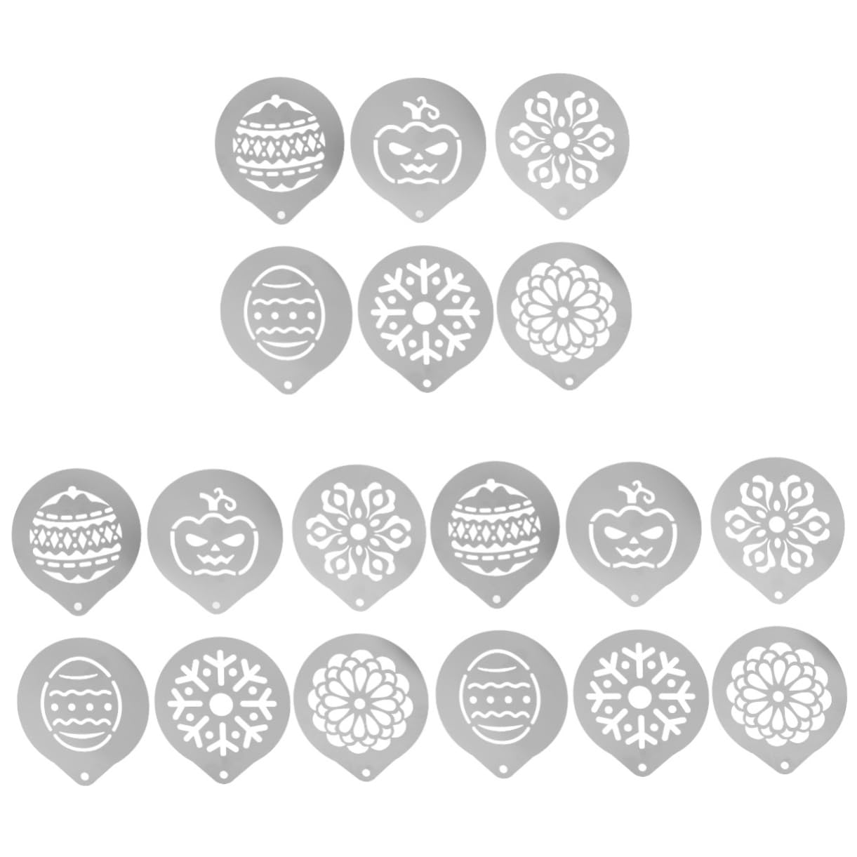 DECHOUS 3sets Stencil Per Latte Inossidabile Per Decorazione Cappuccino e Facili Usare Per Latte