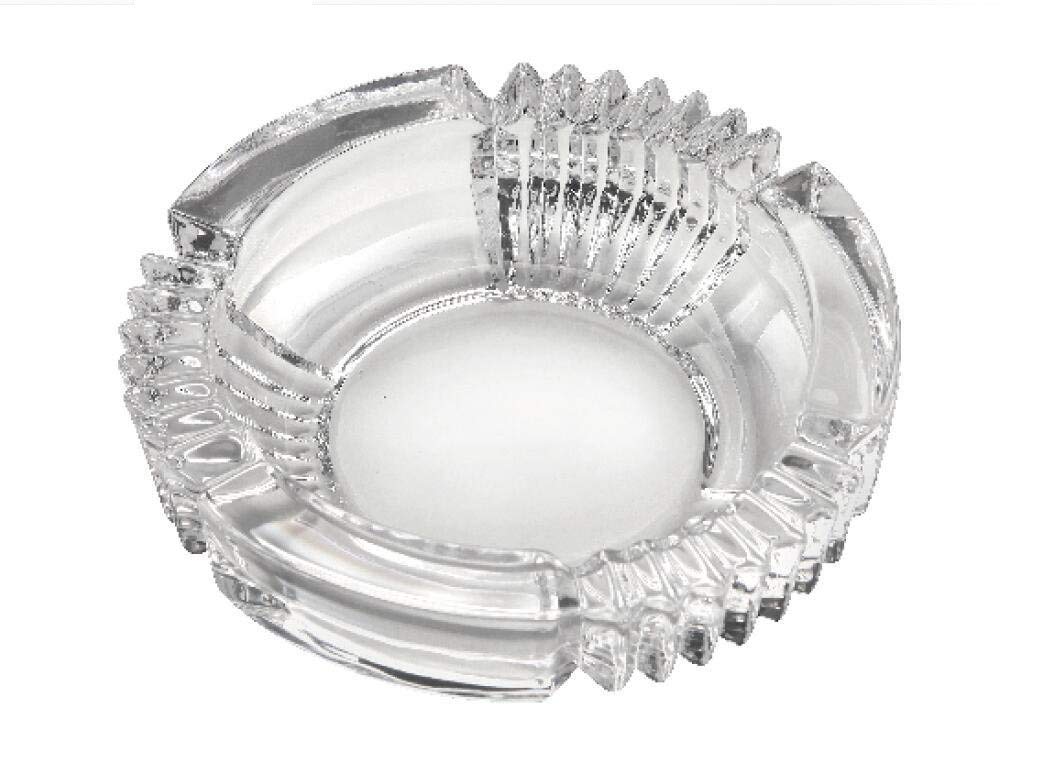 Amlong Crystal Large Classic Round Large Ashtray 6 inch Diameter