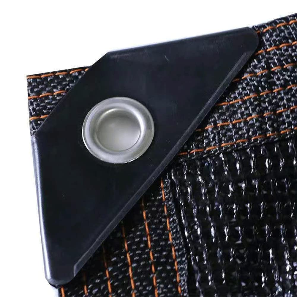 MAXEPO Rete ombreggiante Nera per pergola, Giardino, Serra, pollaio con Occhielli 75% Tessuto per Vele da Sole Tessuto di Protezione Anti-Strappo Resistente ai Raggi UV per canile più Facile