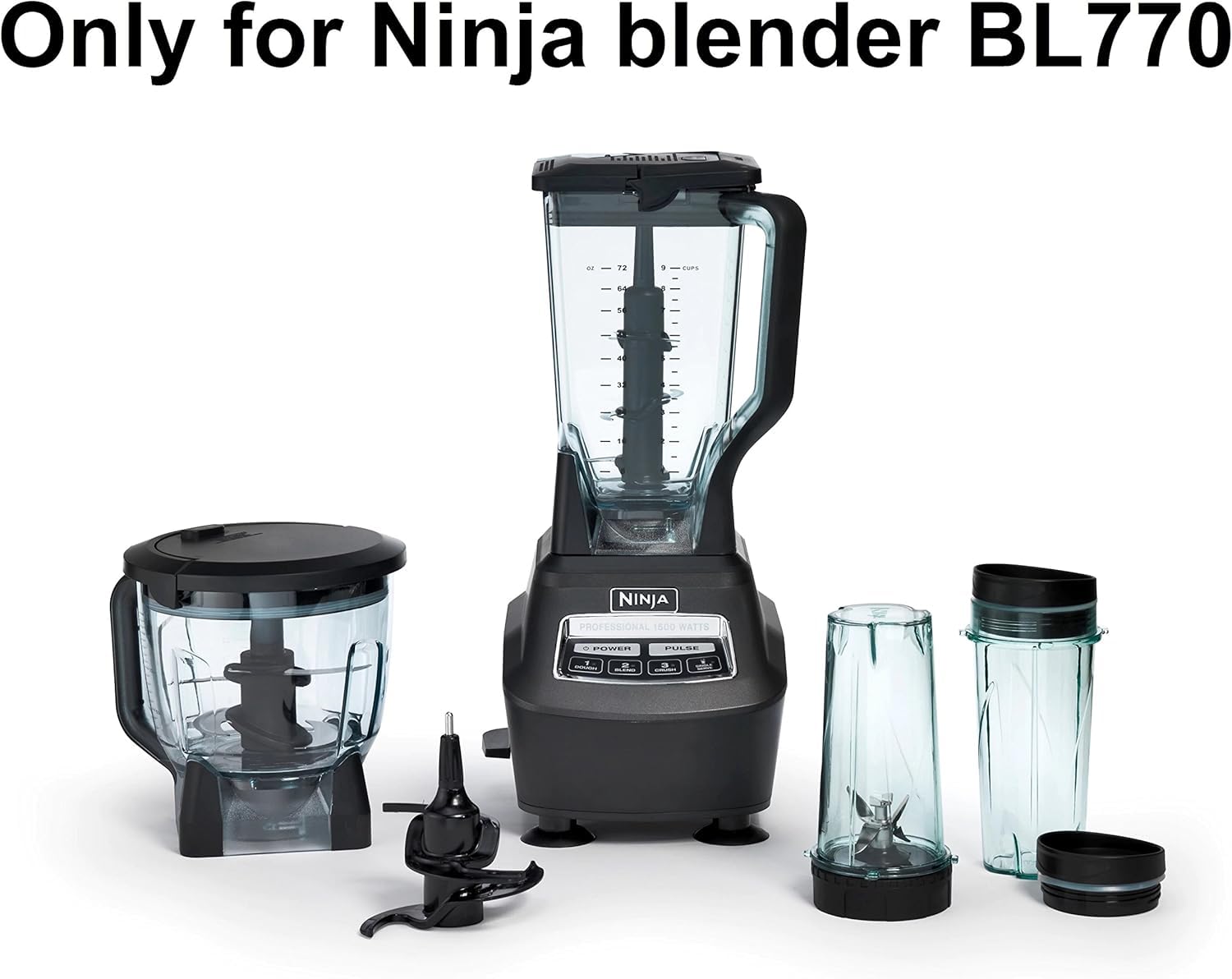 Zapasowy dzbanek z pokrywką 2,041 g do robota kuchennego Ninja BL770, dzbanek blendera 2,1 l, przezroczyste tworzywo Tritan, bez BPA