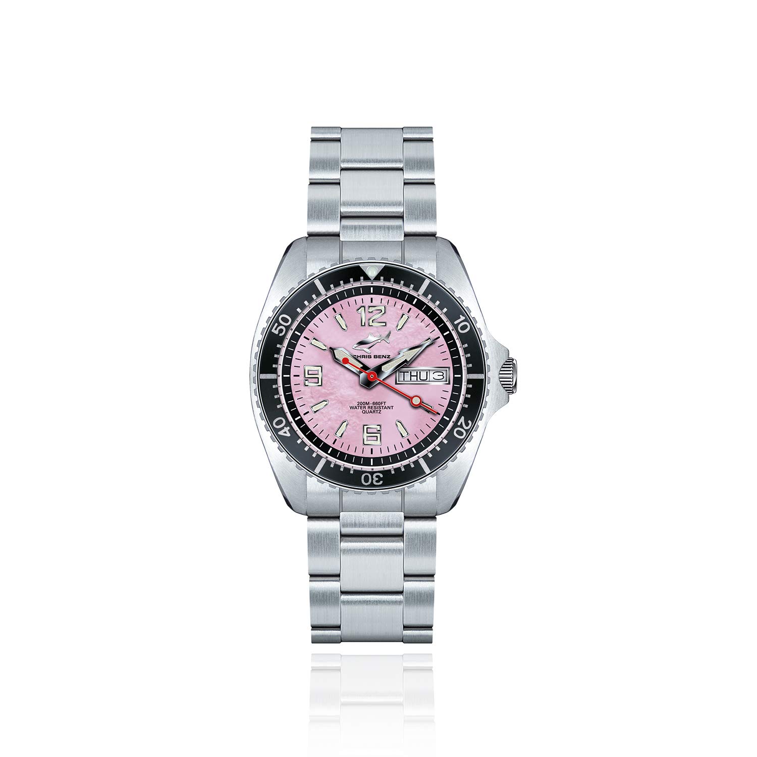Montre mixte Chris Benz robuste en acier argenté pour éviter les rayures - 6