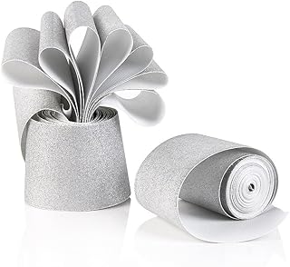 David accessories ホログラフィック ソリッド シャイニー グリッター グログレイン リボン 3" ワイド 手作り ヘア ボウ クリップ アクセサリー と フェスティバル ウェディング パーティー 誕生日 ブライダル シャワー デコレーション用 5ヤード 銀