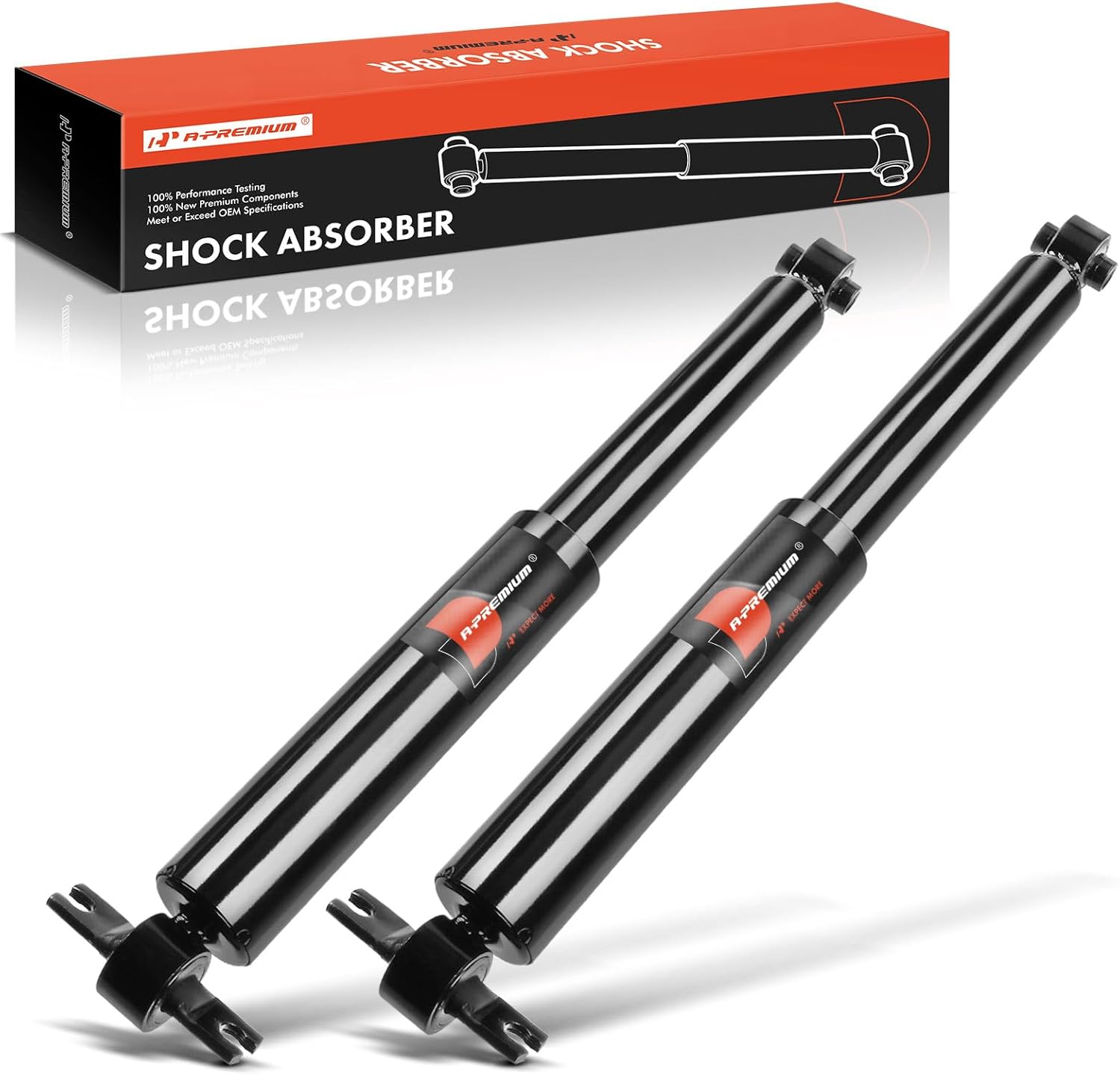 A-Premium Rear Suspension Shock Absorber Compatible with Kia Rio 2001 2002 2003 2004 2005, 2-PC Set